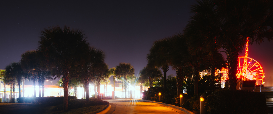 Daytona Beach at night