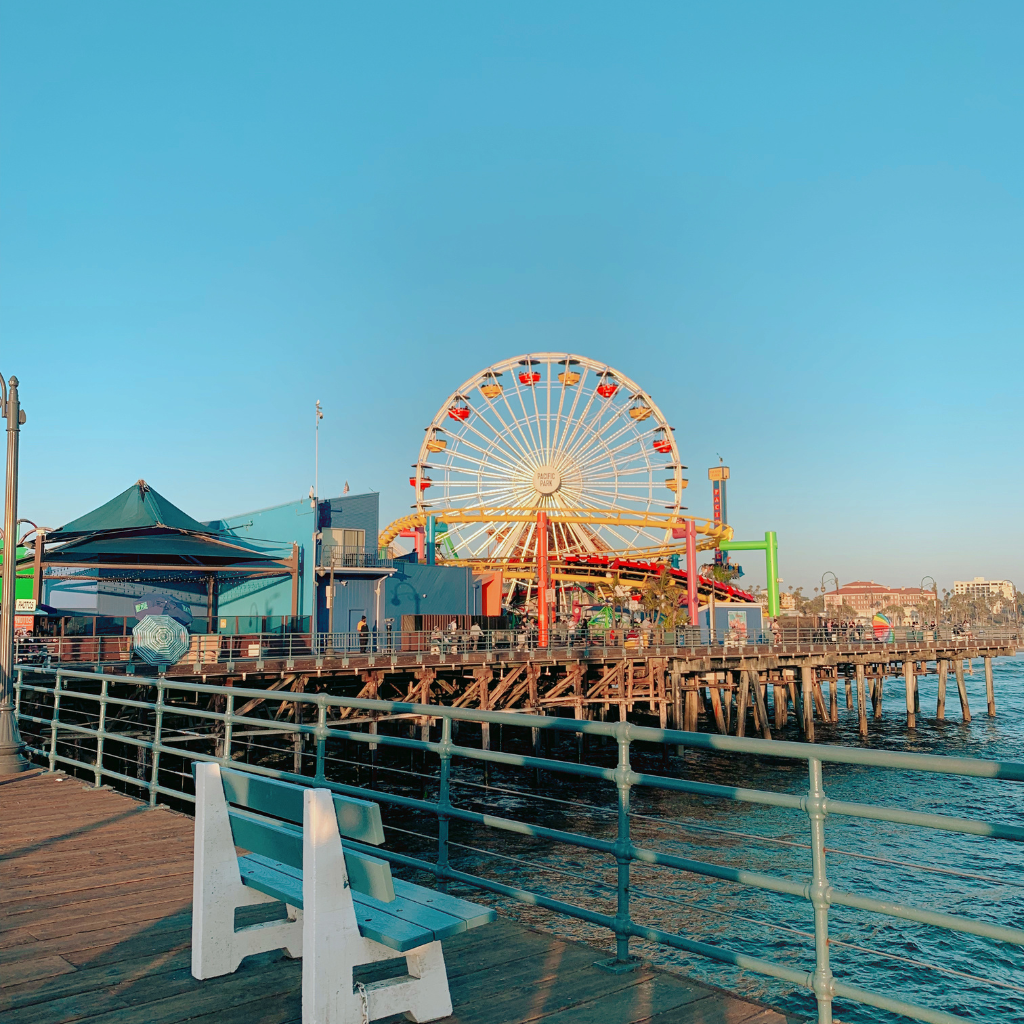 Santa Monica Pier with Ferris wheel